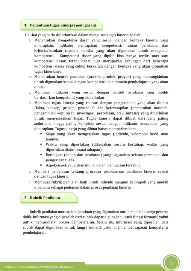 Panduan penilaian kinerja 2019 | PDF
