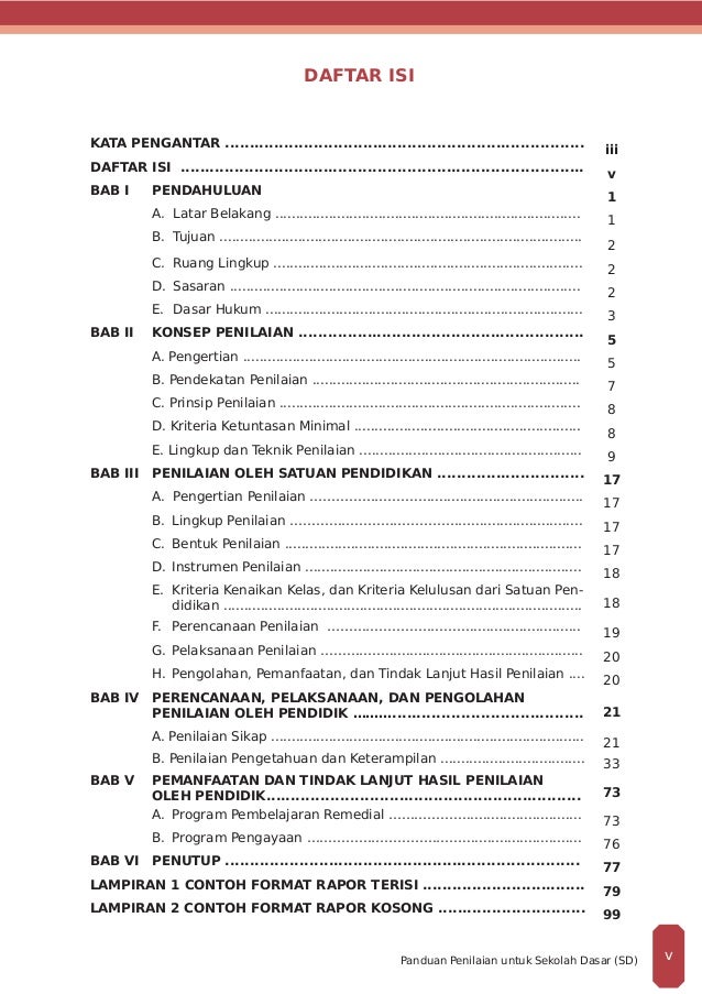 Panduan Penilaian K-13 sd revisi des 2016