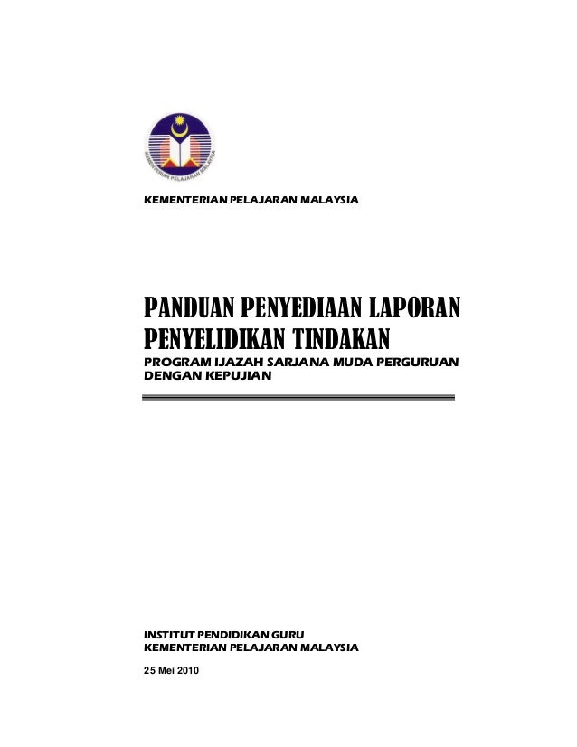 Contoh Muka Depan Kajian Tindakan  Galeri Sampul