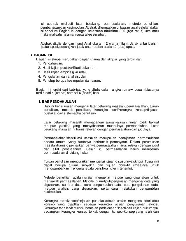 Panduan penulisan skripsi