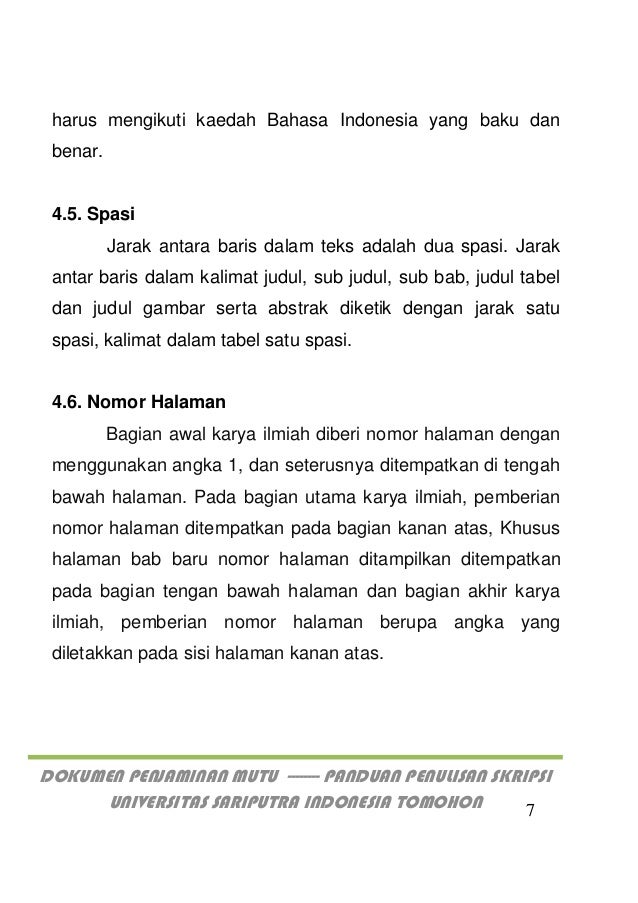 Panduan Penulisan Proposal Jurnal Skripsi Unsrit 2019