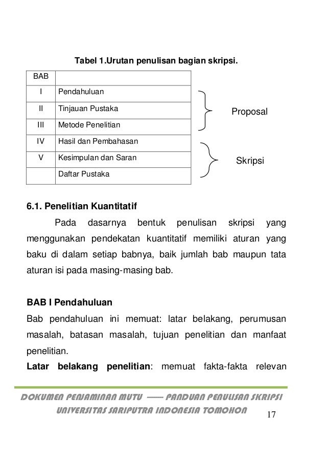 Panduan Penulisan Proposal Jurnal Skripsi Unsrit 2019