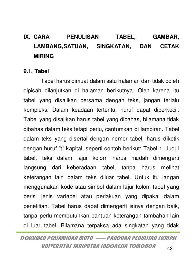 Panduan Penulisan Proposal Jurnal Skripsi Unsrit 2019