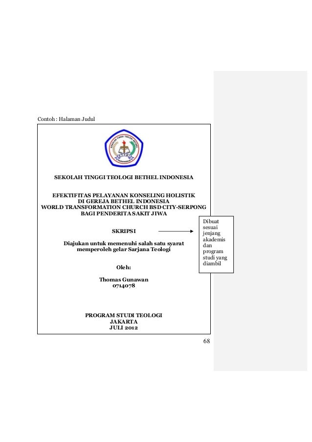 Panduan penulisan thesis
