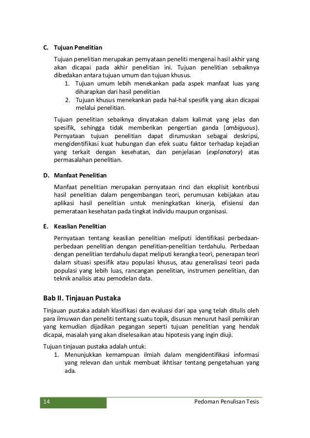 Panduan Penulisan Tesis 2016