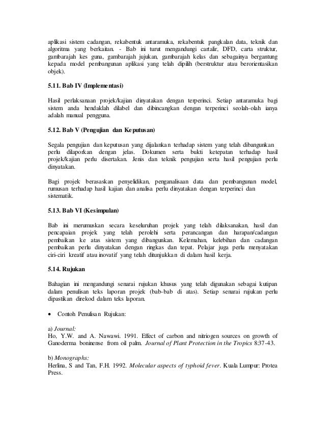 Contoh penulisan bab 5 tesis