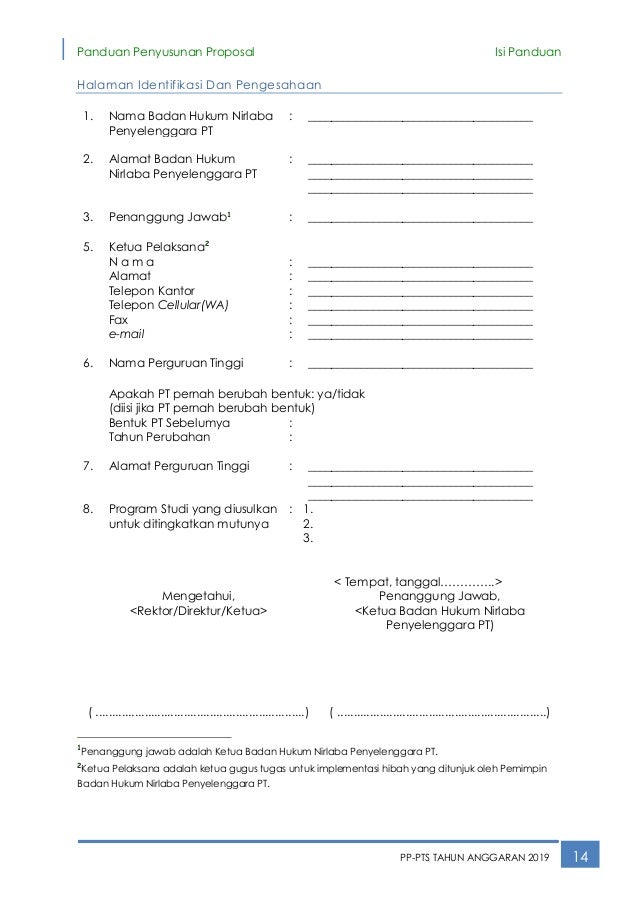 Panduan Penyusunan Proposal 2019