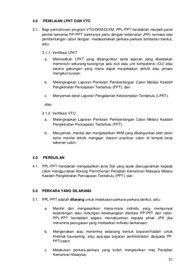 Panduan Persijilan Kemahiran Malaysia Melalui Ppt Update 1 Ogos 2014