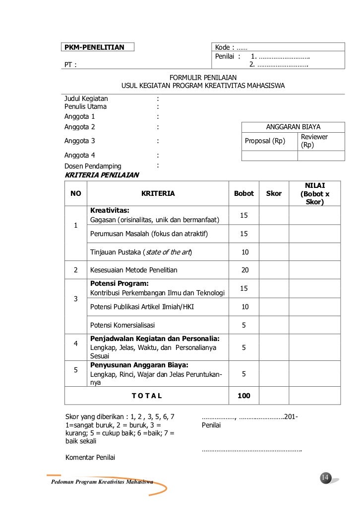 Panduan pkm 2011