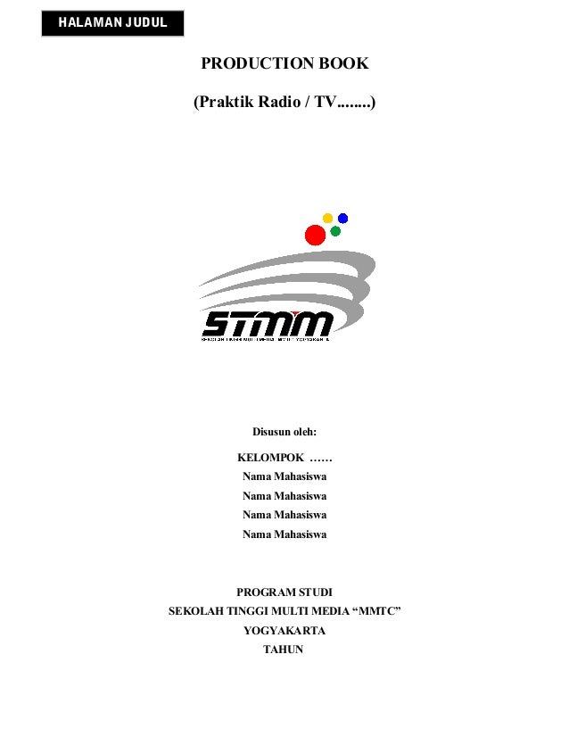 PANDUAN PRODUCTION BOOK By Miss Astrid