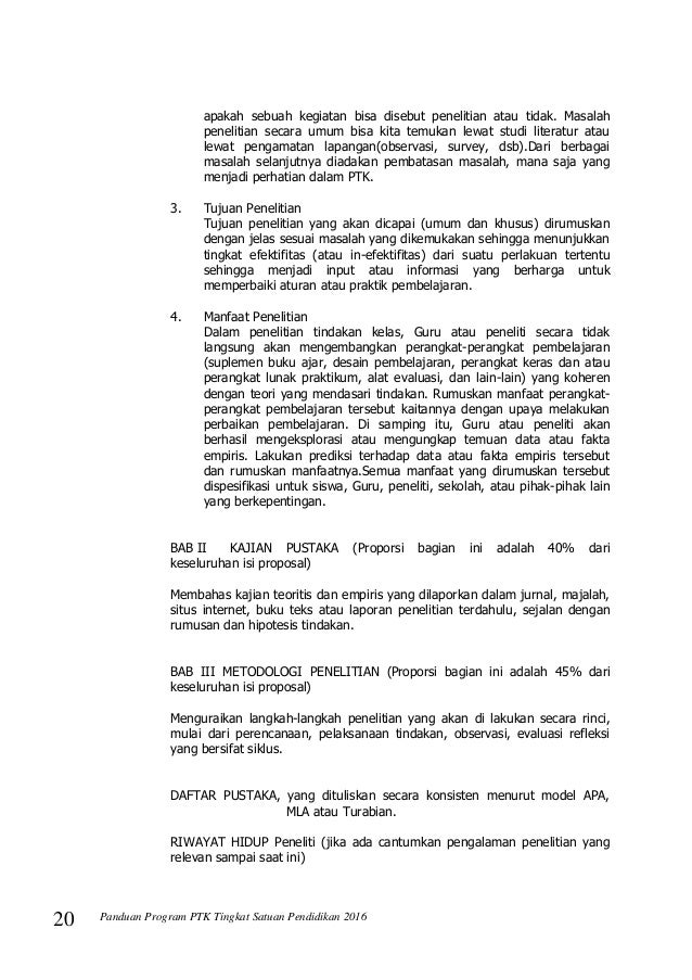 Panduan ptk 2016