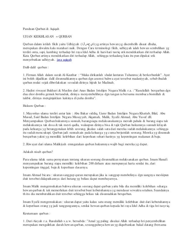 Panduan Qurban Dan Aqiqah