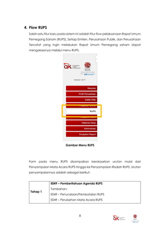 Sarana Pelaporan Elektronik Terintegrasi - SPE IDXnet | PDF