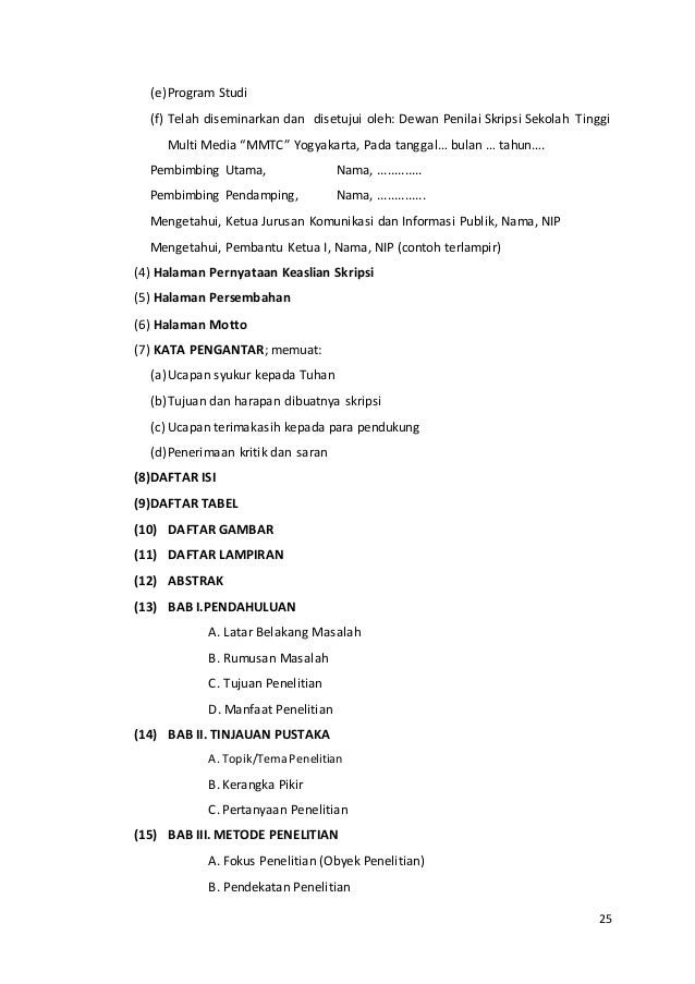 PENULISAN KARYA ILMIAH - Panduan Skripsi PENULISAN KARYA ILMIAH - Panduan Skripsi