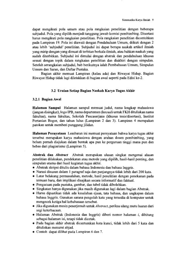 PEDOMAN PENULISAN KARYA ILMIAH EDISI Ke-3