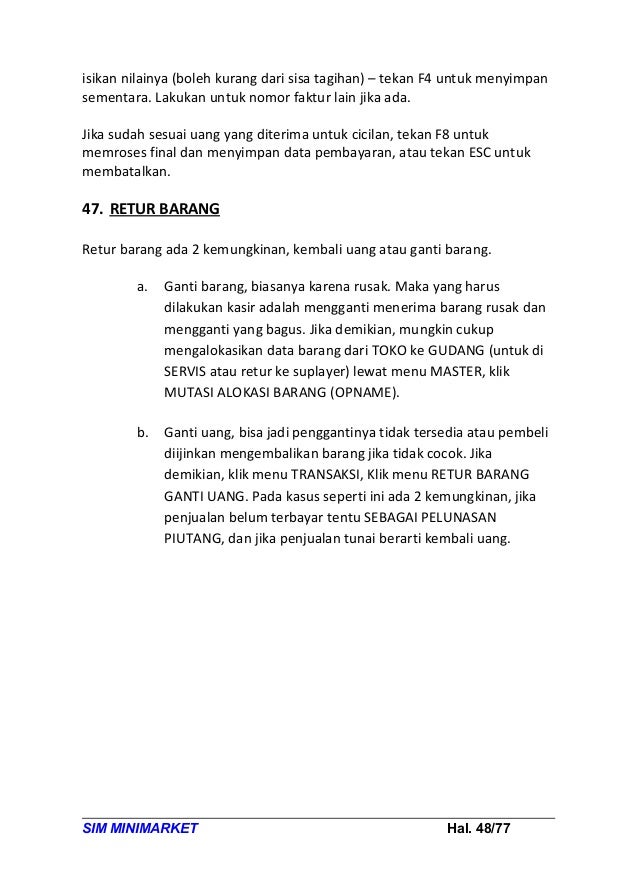 SOFTWARE MINIMARKET, software retail, SOFTWARE KASIR 
