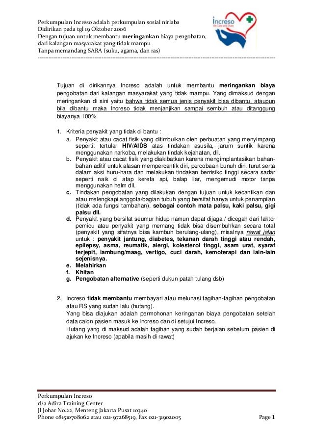 Contoh surat permohonan bantuan dana pengobatan