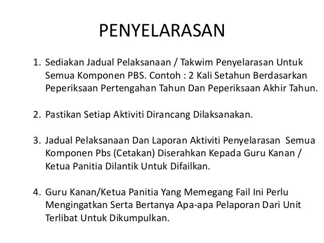 Panduan Tatacara Pelaksanaan Penjaminan Kualiti Pbs