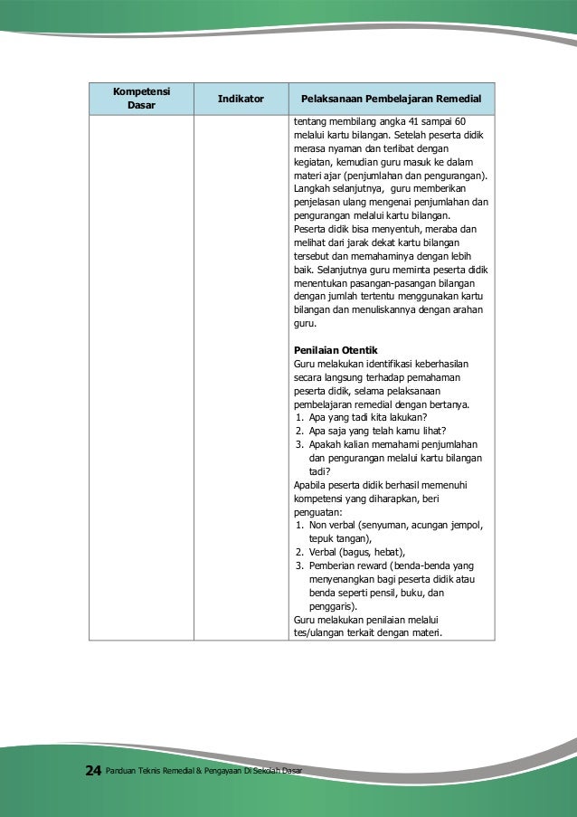 Panduan teknis remedial dan pengayaan di sd Panduan teknis remedial dan pengayaan di sd