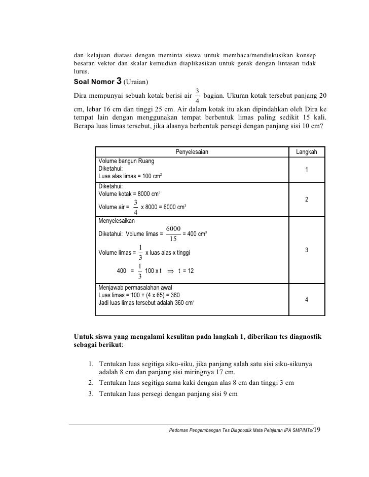 Contoh Tes Diagnostik Smp Contoh Tes Diagnostik Smp