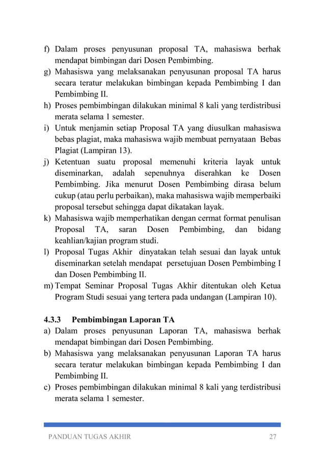 Panduan Tugas Akhir Tahun 2020 Politrknik Negeri Lampung | PDF