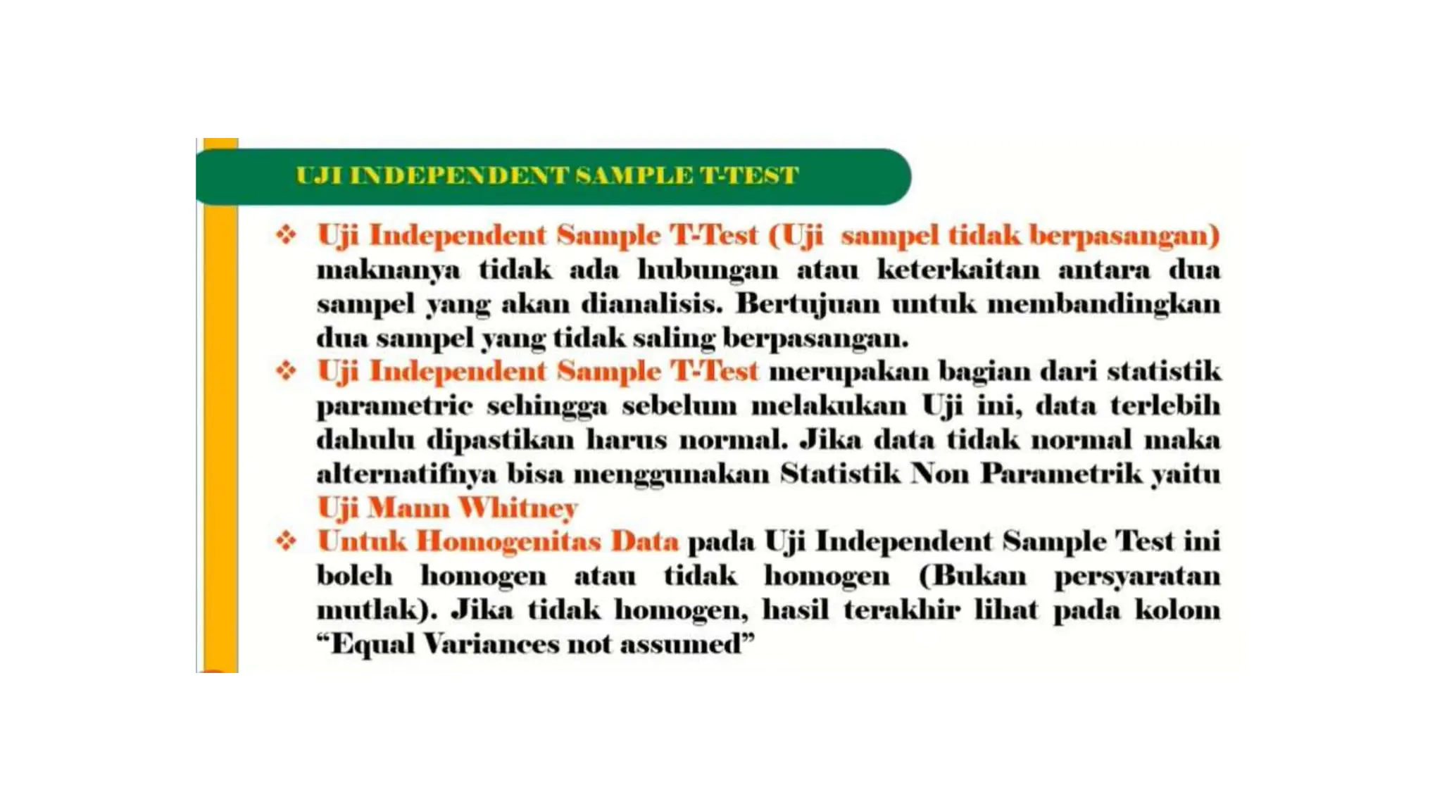 PANDUAN UJI HIPOTESIS INDEPENDENT SAMPLE T-TEST.pptx