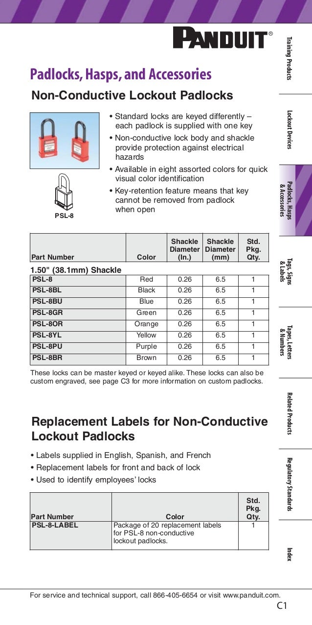 Panduit Lockout Tagout Electrical Safety Catalogue