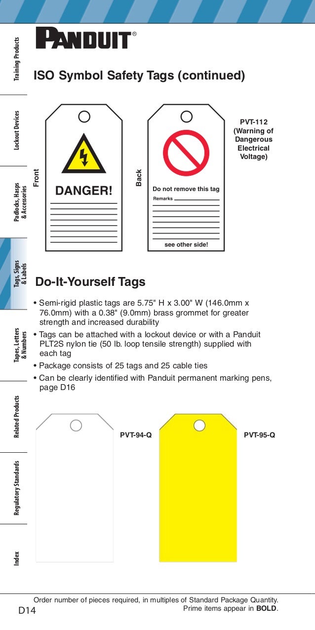 Panduit Lockout Tagout Electrical Safety Catalogue