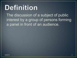 Panel Definition Web Panel | PPTX