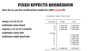 fixed-effects regression in panel data analysis using... Panel - STATA important for the statsitics | PPT
