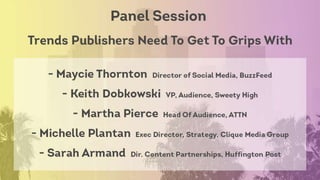 Panel Session - Trends Publishers Need To Get To Grips With