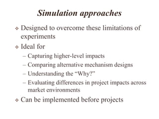 Beyond Experiments: General Equilibrium Simulation Methods for Impact Evaluation