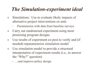 Beyond Experiments: General Equilibrium Simulation Methods for Impact Evaluation