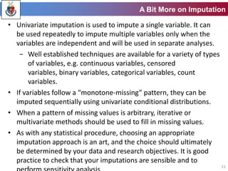 Statistical Approaches to Missing Data | PPTX