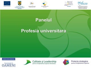 PanelulProfesiauniversitara