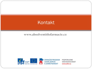 www.absolventidofarmacie.cz Kontakt 