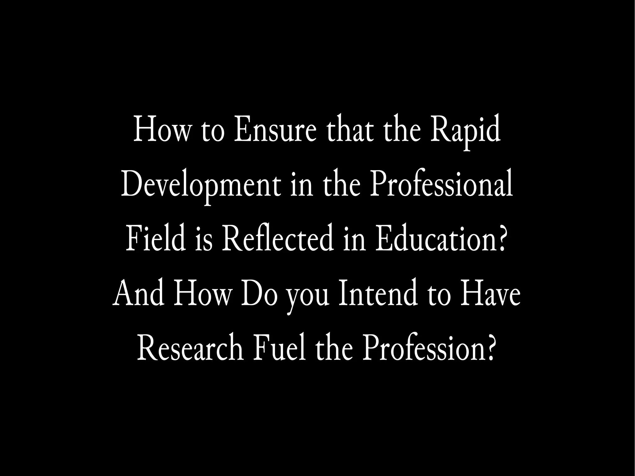 Establishing a Common Ground for IA Practice and Education