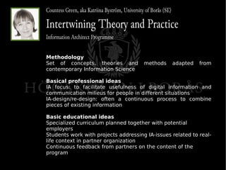 Establishing a Common Ground for IA Practice and Education