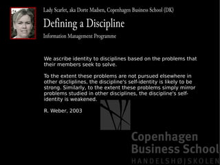 Establishing a Common Ground for IA Practice and Education