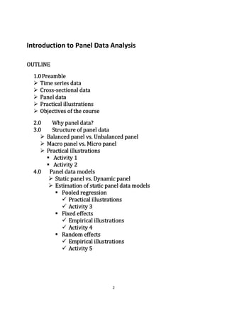 Panel data content | PDF