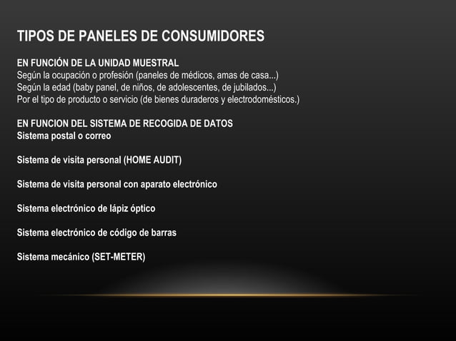 Panel de consumidores