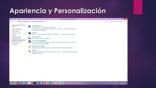 Apariencia y Personalización