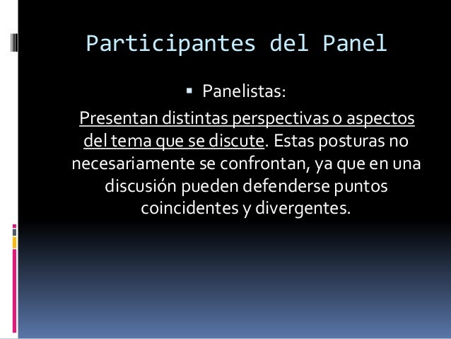 Panel de discusión