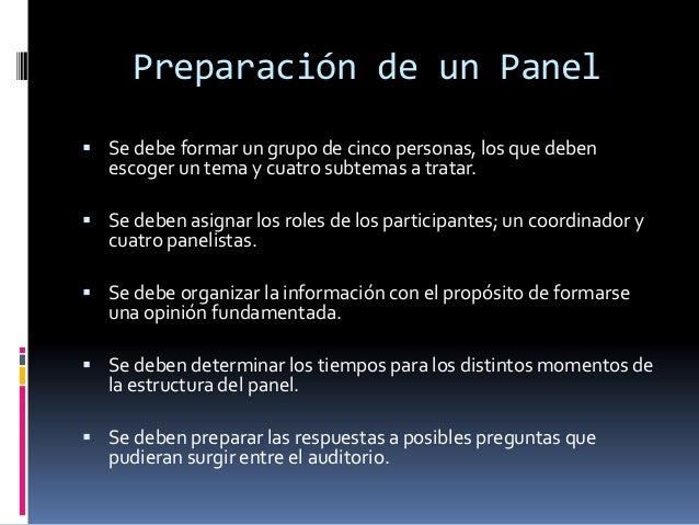 Panel de discusión