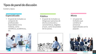Un Panel Panel de discusión en lengua y literatura | PPTX