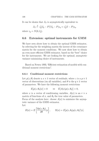 ½¼ À ÈÌ Ê º ÌÀ ÅÅ ËÌÁÅ ÌÇÊ
ÁØ Ò × ÓÛÒ Ø Ø ÂÆ × ×ÝÑÔØÓØ ÐÐÝ ÕÙ Ú Ð ÒØ ØÓ
ÂÆ Ú Þ¼
Õ´ÁÕ  Èµ¼´ÁÕ  ÈµÞÕ Þ¼
Õ´Á  ÈµÞÕ
Û Ö ÞÕ Ú Æ´¼ ÁÕµº
º ÜØ Ò× ÓÒ ÓÔØ Ñ Ð Ò×ØÖÙÑ ÒØ× ÓÖ ÅÅ
Ï Ú × Ò ÓÚ ÓÛ ØÓ Ó Ø Ò Ø ÓÔØ Ñ Ð ÅÅ ×Ø Ñ ØÓÖ¸
Ý × Ð Ø Ò ÓÖ Ø Û Ø Ò Ñ ØÖ Ü Ø ÒÚ Ö× Ó Ø ÓÚ Ö Ò
Ñ ØÖ Ü ÓÖ Ø ÑÓÑ ÒØ ÓÒ Ø ÓÒ×º Ï ÒÓÛ × ÓÛ ÓÛ ØÓ Ó Ø Ò
Ò Ú Ò ÑÓÖ ÒØ ÅÅ ×Ø Ñ ØÓÖ¸ × ÓÒ Ø ×Ø Ó
ÓÖ Ø Ò×ØÖÙÑ ÒØ×º Ï Ö ÐÓÓ Ò ÓÖ Ø ÓÔØ Ñ Ð¸ ×ÝÑÔØÓØ
Ú Ö Ò Ñ Ò Ñ Þ Ò Ó Ó Ò×ØÖÙÑ ÒØ×º
× ÓÒ Æ Û Ý ½ ¿¸ ÒØ ×Ø Ñ Ø ÓÒ Ó ÑÓ Ð× Û Ø ÓÒ¹
Ø ÓÒ Ð ÑÓÑ ÒØ Ö ×ØÖ Ø ÓÒ× º
º º½ ÓÒ Ø ÓÒ Ð ÑÓÑ ÒØ Ö ×ØÖ Ø ÓÒ×
Ä Ø ´Þ µ ÒÓØ × ¢ ½ Ú ØÓÖ Ó Ö × Ù Ð×¸ Û Ö Þ × Ô ¢ ½
Ú ØÓÖ Ó Ó × ÖÚ Ø ÓÒ× ´ÓÒ ÐÐ Ú Ö Ð ×µ¸ Ò × Ø Õ ¢½ Ú ØÓÖ
Ó Ô Ö Ñ Ø Ö×º Ï Ú Ø ÓÐÐÓÛ Ò ÑÓÑ ÒØ Ö ×ØÖ Ø ÓÒ×
´Þ ¼µ Ü ¼ ¸ ´Üµ ´Þ ¼µ ¼
Û Ö Ü × Ú ØÓÖ Ó ÓÒ Ø ÓÒ Ò Ú Ö Ð ×¸ ´Üµ × Ò Ö ¢ ×
Ñ ØÖ Ü Ó ÙÒ Ø ÓÒ× Ó Ü¸ Ò ¼ Ø ØÖÙ Ú ÐÙ Ó Ô Ö Ñ Ø Ö×º
Ó Ù× Ó Ø Ò ÐÝ× × Ö ÓÓ× ´Üµ ØÓ Ñ Ò Ñ Þ Ø ×ÝÑÔ¹
ØÓØ Ú Ö Ò Ó Ø ÅÅ ×Ø Ñ ØÓÖº
Ä Ø
´Üµ
´Þ ¼µ
Ü ª´Üµ ´Þ ¼µ ´Þ ¼µ¼ Ü
 