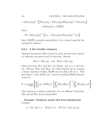 ½½¼ À ÈÌ Ê º ÌÀ ÅÅ ËÌÁÅ ÌÇÊ
´ Ñ Ñ¼ µ ½
Ò
Ñ Ñ¼   Ñ Ñ¼ ´ Ñ Ñ¼ µ ½ Ñ Ñ¼
Ó
¢ Ñ Ñ¼ ÊÊ¼
Û Ö
Ê ´ Ñ Ñ¼ µ ½
Ò
Ñ   Ñ Ñ¼ ´ Ñ Ñ¼ µ ½ Ñ
Ó
Ë Ò ÊÊ¼ × ÔÓ× Ø Ú × Ñ ¹ Ò Ø ¸ £ × ÐÓÛ Ö ÓÙÒ ÓÖ Ø
×ÝÑÔØÓØ Ú Ö Ò º
º º¾ Ö×Ø × Ð ×Ø Ñ ØÓÖ
ÇÔØ Ñ Ð Ò×ØÖÙÑ ÒØ× ´Üµ ÒÒÓØ Ù× ¸ Ù× Ø Ý Ô Ò
ÓÒ ÙÒ ÒÓÛÒ Ô Ö Ñ Ø Ö× Ò »ÓÖ ÙÒ Ø ÓÒ×º ××ÙÑ
´Üµ ´Ü ¼µ Ò ª´Üµ ª´Ü ¼µ
Û Ö ÙÒ Ø ÓÒ× ´ µ Ò ª´ µ Ö ÒÓÛÒ¸ Ò × Ö Ð Ú ¹
ØÓÖº Ù× ´Üµ Ò ª´Üµ¸ Û ÓÙÐ ×Ø Ñ Ø ¼ Ý ÖÙÒÒ Ò
Ð Ò Ö Ö Ö ×× ÓÒ Ó ´Þ µ Ò ´Þ µ ´Þ µ¼ ÓÒ Üº Ì ×
Ú × ´Üµ ´Ü µ¼ª´Ü µ ½ Ò Ø Ö ×ÙÐØ Ò ÅÅ ×Ø Ñ ØÓÖ
ÛÓÙÐ
Ö Ñ Ò
¾¢
Ò
½
´Þ µ¼ ´Ü µ¼
Ò
½
´Ü µ ´Ü µ¼
 ½ Ò
½
´Ü µ ´Þ µ
Ì × ×Ø Ñ ØÓÖ × ÐÛ Ý× ÓÒ× ×Ø ÒØ¸ ÙØ ÒÓØ ÒØ ÙÒ Ø ÓÒ×
´Ü µ Ò ª´Ü µ Ö Ñ ××Ô º
Ü ÑÔÐ ÆÓÒÐ Ò Ö ÑÓ Ð Û Ø Ø ÖÓ× ×Ø ØÝ
ÓÒ× Ö
Ý ´Ü ¬¼µ · Ü ¼ ¾ Ü ´Ü ¬¼ ¼µ
 