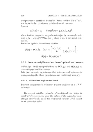 ½½¾ À ÈÌ Ê º ÌÀ ÅÅ ËÌÁÅ ÌÇÊ
ÓÑÔÙØ Ø ÓÒ Ó Ò ÒØ ×Ø Ñ ØÓÖ Æ × ×Ô Ø ÓÒ Ó ª´Üµ¸
Ò Ò Ô ÖØ ÙÐ Ö¸ ÓÒ Ø ÓÒ Ð Ø Ö Ò ÓÙÖØ ÑÓÑ ÒØ×º
××ÙÑ
¿ Ü ¼ Î Ö´ ¾ Üµ ¼ ´Ü ¬¼ ¼µ¾
Û Ö ÙÖØÓ× × Ô Ö Ñ Ø Ö ¼ Ò ×Ø Ñ Ø Ý Ø × ÑÔÐ Ú Ö ¹
Ò Ó Ý   ´Ü ¬µ ¾ ´Ü ¬ µ¸ Û Ö ¬ Ò Ö Ò Ø Ð ×Ø ¹
Ñ ØÓÖ×º
×Ø Ñ Ø ÓÔØ Ñ Ð Ò×ØÖÙÑ ÒØ× Ö Ø Ò
´Üµ ´Ü µ ª´Üµ
´Ü ¬ µ ¼
¼ ´Ü ¬ µ¾
´Üµ ´Üµ¼ª´Üµ ½
º º¿ Æ Ö ×Ø¹Ò ÓÖ ×Ø Ñ Ø ÓÒ Ó ÓÔØ Ñ Ð Ò×ØÖÙÑ ÒØ×
Ú ÒØ ÚÓ Ñ ××Ô Ø ÓÒ Ò ´Ü ¼µ Ò ª´Ü ¼µ Ò
ÓÑÔÙØ Ò ÓÔØ Ñ Ð Ò×ØÖÙÑ ÒØ×º
ÈÖ Ò ÔÐ ×Ø Ñ Ø ÜÔ Ø Ø ÓÒ× Ø Ø ÒØ Ö ÓÔØ Ñ Ð Ò×ØÖÙÑ ÒØ×
ÒÓÒÔ Ö Ñ ØÖ ÐÐÝ ´Ø × ÜÔ Ø Ø ÓÒ× Ö ÓÒ Ø ÓÒ Ð ÙÔÓÒ Üµº
º º¿º½ Ì Ò Ö ×Ø Ò ÓÖ ×Ø Ñ ØÓÖ
Ë ÑÔÐ ×Ø ÒÓÒÔ Ö Ñ ØÖ ×Ø Ñ ØÓÖ Ò Ö ×Ø Ò ÓÖ¸ ÓÖ  ÆÆ
×Ø Ñ ØÓÖº
Ì Ò Ö ×Ø Ò ÓÖ ×Ø Ñ ØÓÖ Ó ÓÒ Ø ÓÒ Ð ÜÔ Ø Ø ÓÒ ×
ÓÒ×ØÖÙ Ø Ý Ú Ö Ò ÓÚ Ö Ø Ú ÐÙ × Ó Ø Ô Ò ÒØ Ú Ö ¹
Ð ÓÖ Ó × ÖÚ Ø ÓÒ× Û Ö Ø ÓÒ Ø ÓÒ Ð Ú Ö Ð ´Üµ × ÐÓ× ×Ø
ØÓ Ø× Ú ÐÙ Ø ÓÒ Ú ÐÙ º
 