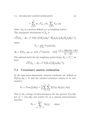 º º ÇÎ ÊÁ Æ Å ÌÊÁ ËÌÁÅ ÌÁÇÆ ½¿½
¢
Ì
Ø Õ·¾
ÝØ ½
¼
Õ Ø ¾ ÌÕ
Ø Õ·¾
Õ Ø ¾ÝØ
Û Ö ÌÕ × ÔÓ× Ø Ú Ò Ø Õ ¢Õ Û Ø Ò Ñ ØÖ Üº
Ì ×ÝÑÔØÓØ ×ØÖ ÙØ ÓÒ Ó ¬ÌÕ ×
Ô
Ì´¬ÌÕ  ¬¼µ Æ
 
¼ ¾´Ê¼
Õ ÕÊÕµ ½Ê¼
Õ ÕÎÕ ÕÊÕ´Ê¼
Õ ÕÊÕµ ½¡
Û Ö
ÎÕ Ð Ñ
Ì ½
ÌÚ Ö Ì´¬¼µ
ÊÕ ´ Õ Ø ¾ÝØ ½µ Û Ø
Ø Ð Ñ ÒØ
¾¬  ½
¼
´½ · ¬¼ ¼µ´¬¼ · ¼µ
´½  ¬¾
¼µ
Ì ÓÔØ Ñ Ð Ó ÓÖ Ø Û Ø Ò Ñ ØÖ Ü Ò ÌÕ Î  ½
Õ ¸ Û
Ú
Ô
Ì´¬ÌÕ  ¬¼µ Æ
 
¼ ¾´Ê¼
Õ ÕÊÕµ ½¡
º ÓÚ Ö Ò Ñ ØÖ Ü ×Ø Ñ Ø ÓÒ
ÁÒ Ø Ø Ñ ¹× Ö × Ö Ñ ÛÓÖ ¸ ÑÓÑ ÒØ ÓÒ Ø ÓÒ× Ö Ò ×
´ÜØ ¼ ¼¸ Ò Ø Ú Ö Ò ¹ ÓÚ Ö Ò Ñ ØÖ Ü ØÓ ×Ø ¹
Ñ Ø ×
ÎÌ ÌÚ Ö Ì´ ¼µ
½
Ì
Ì
Ø ½
Ì
× ½
´ÜØ ¼µ ´Ü× ¼µ
Ì × × Ø Ú Ö Ó ÙØÓ ÓÚ Ö Ò × ÓÖ Ø ÔÖÓ ×× ´ÜØ ¼µº
Ä Ø Ø ´ÜØ ¼µ Ò Ö ÛÖ Ø ÎÌ × Ò Ö Ð ÙØÓ ÓÚ Ö Ò
ÙÒ Ø ÓÒ
ÎÌ
Ì ½
 ´Ì ½µ
ªÌ´ µ Û Ö
 