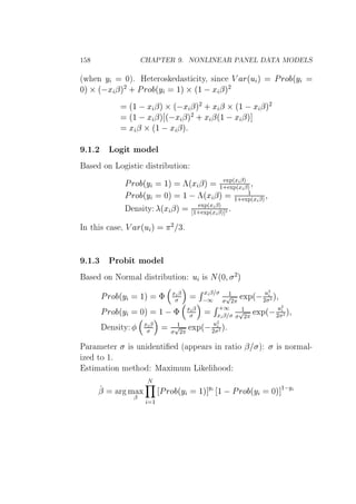 ½ À ÈÌ Ê º ÆÇÆÄÁÆ Ê È Æ Ä Ì ÅÇ ÄË
´Û Ò Ý ¼µº À Ø ÖÓ× ×Ø ØÝ¸ × Ò Î Ö´Ù µ ÈÖÓ ´Ý
¼µ ¢´ Ü ¬µ¾ · ÈÖÓ ´Ý ½µ ¢´½  Ü ¬µ¾
´½  Ü ¬µ ¢´ Ü ¬µ¾ · Ü ¬ ¢´½  Ü ¬µ¾
´½  Ü ¬µ ´ Ü ¬µ¾ · Ü ¬´½  Ü ¬µ
Ü ¬ ¢´½  Ü ¬µ
º½º¾ ÄÓ Ø ÑÓ Ð
× ÓÒ ÄÓ ×Ø ×ØÖ ÙØ ÓÒ
ÈÖÓ ´Ý ½µ £´Ü ¬µ ÜÔ´Ü ¬µ
½· ÜÔ´Ü ¬µ
ÈÖÓ ´Ý ¼µ ½  £´Ü ¬µ ½
½· ÜÔ´Ü ¬µ
Ò× ØÝ ´Ü ¬µ ÜÔ´Ü ¬µ
½· ÜÔ´Ü ¬µ ¾
ÁÒ Ø × × ¸ Î Ö´Ù µ ¾ ¿º
º½º¿ ÈÖÓ Ø ÑÓ Ð
× ÓÒ ÆÓÖÑ Ð ×ØÖ ÙØ ÓÒ Ù × Æ´¼ ¾µ
ÈÖÓ ´Ý ½µ ¨ Ü ¬ Ê Ü ¬
 ½
½Ô
¾ ÜÔ´  Ù¾
¾ ¾ µ
ÈÖÓ ´Ý ¼µ ½  ¨ Ü ¬ Ê ·½
Ü ¬
½Ô
¾ ÜÔ´  Ù¾
¾ ¾ µ
Ò× ØÝ
Ü ¬ ½Ô
¾ ÜÔ´  Ù¾
¾ ¾ µ
È Ö Ñ Ø Ö × ÙÒ ÒØ ´ ÔÔ Ö× Ò Ö Ø Ó ¬ µ × ÒÓÖÑ Ð¹
Þ ØÓ ½º
×Ø Ñ Ø ÓÒ Ñ Ø Ó Å Ü ÑÙÑ Ä Ð ÓÓ
¬ Ö Ñ Ü
¬
Æ
½
ÈÖÓ ´Ý ½µ Ý
½  ÈÖÓ ´Ý ¼µ ½ Ý
 